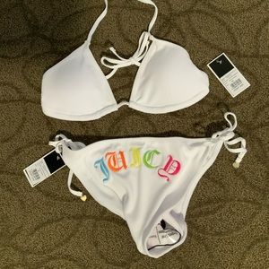 Juicy couture white Terry bikini extra large new with tags